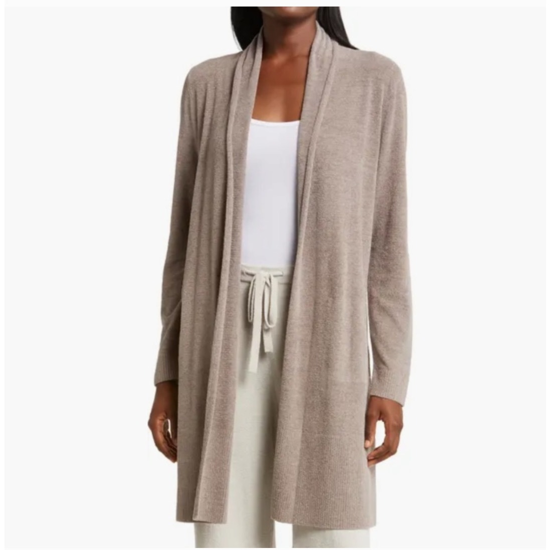 Barefoot Dreams CozyChic Ultra Lite Open Front Cardigan Sweater NWT
