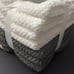8pc TRULY LOU 100% Cotton Wash Towel Set- 4WT4MLTNLD - White/Moltenlead