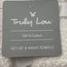 8pc TRULY LOU 100% Cotton Wash Towel Set- 4WT4MLTNLD - White/Moltenlead