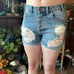 NWOT Women’s teens one x one teaspoon chargers size 25 ripped boho shorts denim