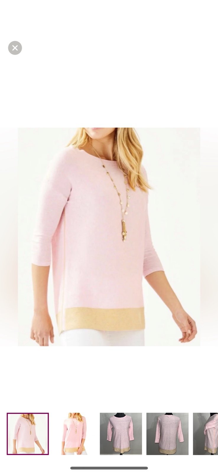 NWT Lilly Pulitzer Dayna Coolmax Sweater Pink Small
