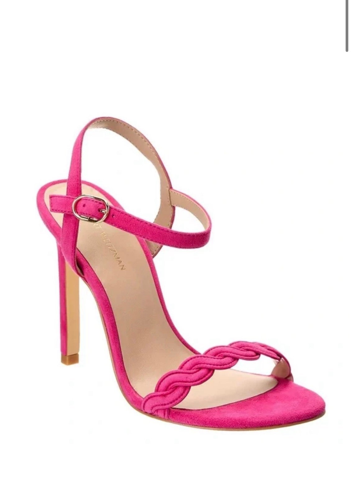 NEW Stuart Weitzman Heel Suede Twistie Size 8 Pink