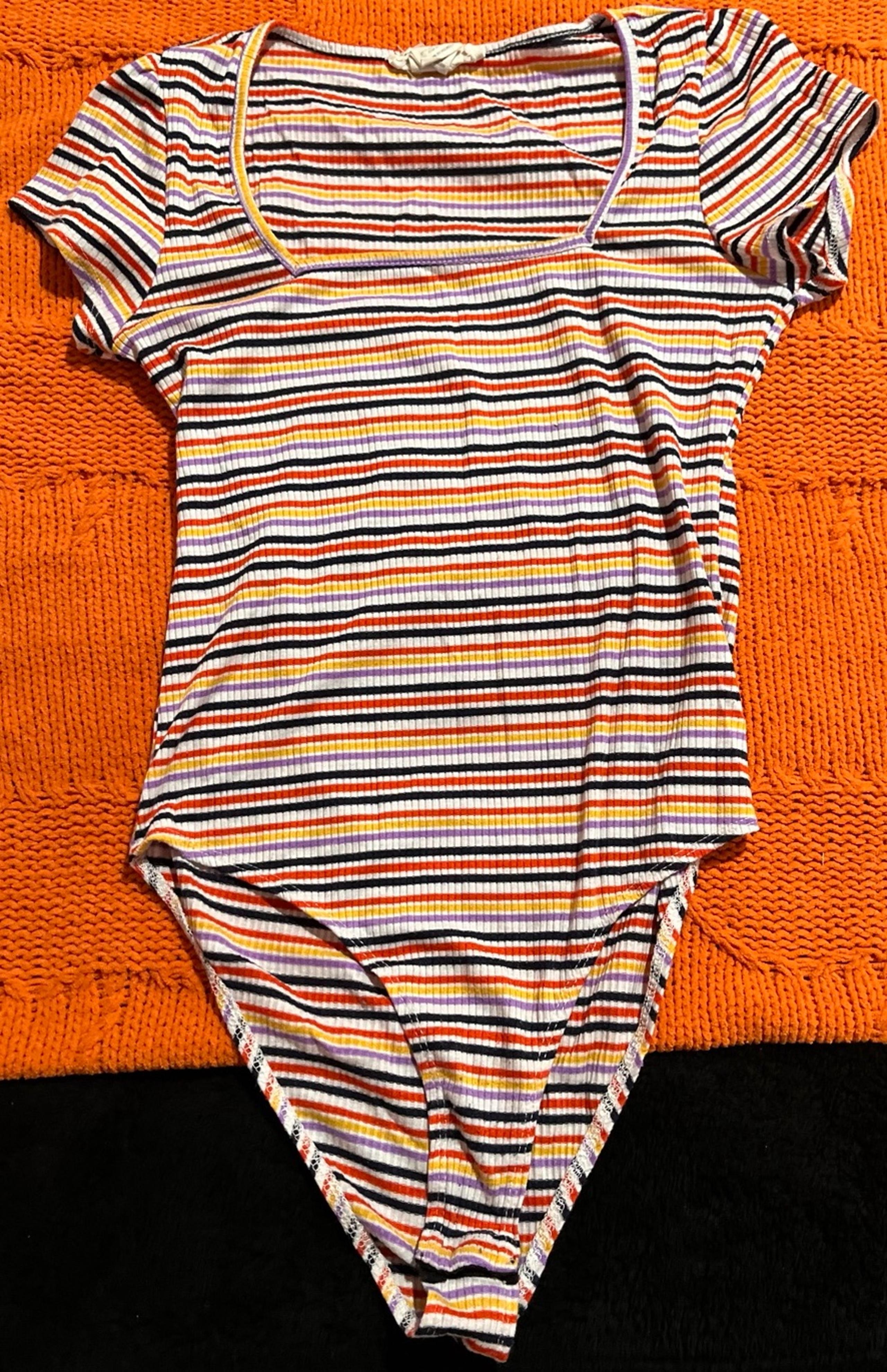 No Comment Colorful Stripped Bodysuit