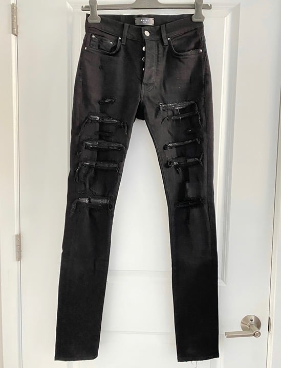 Amiri Rodeo Drive Store Opening Exclusive Snake Skin Denim, size 30