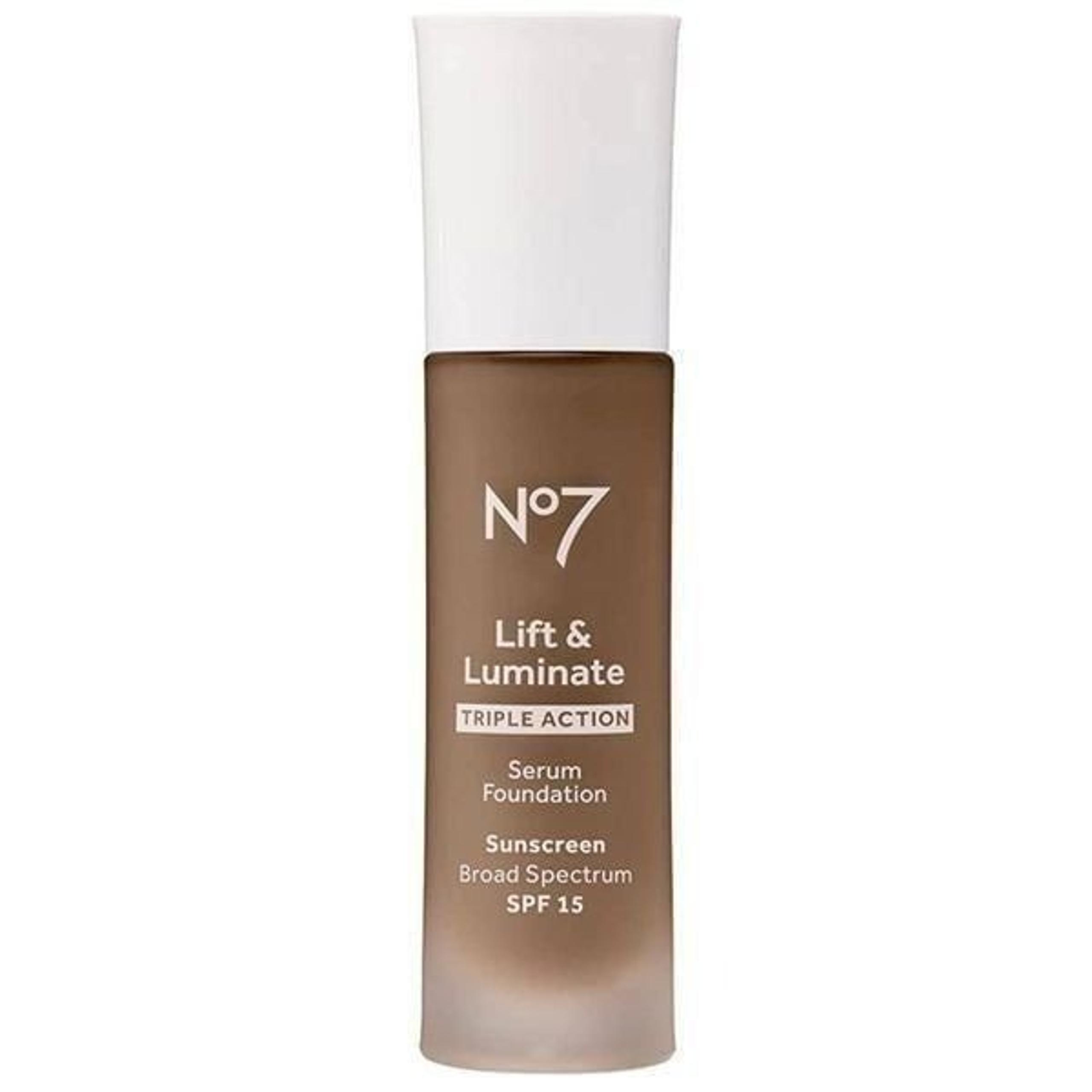 No7 Lift and Luminate Triple Action Serum Foundation SPF 15 ( Umber) New In Box.