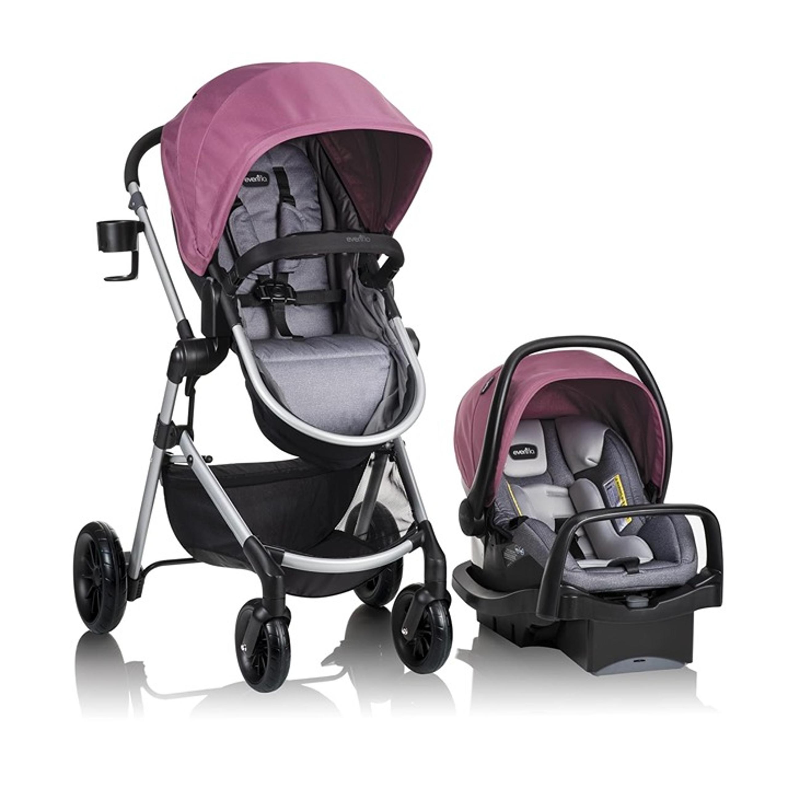 evenflo Pivot Travel System w/litemax Dusty Rose