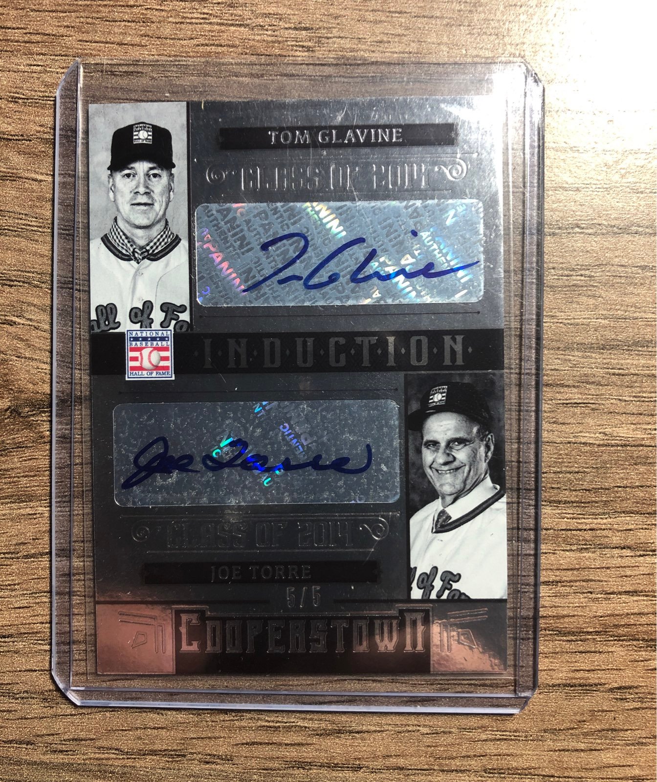 5/5 2015 Panini Silver Cooperstown Class of 2014 Tom Glavine Joe Torre