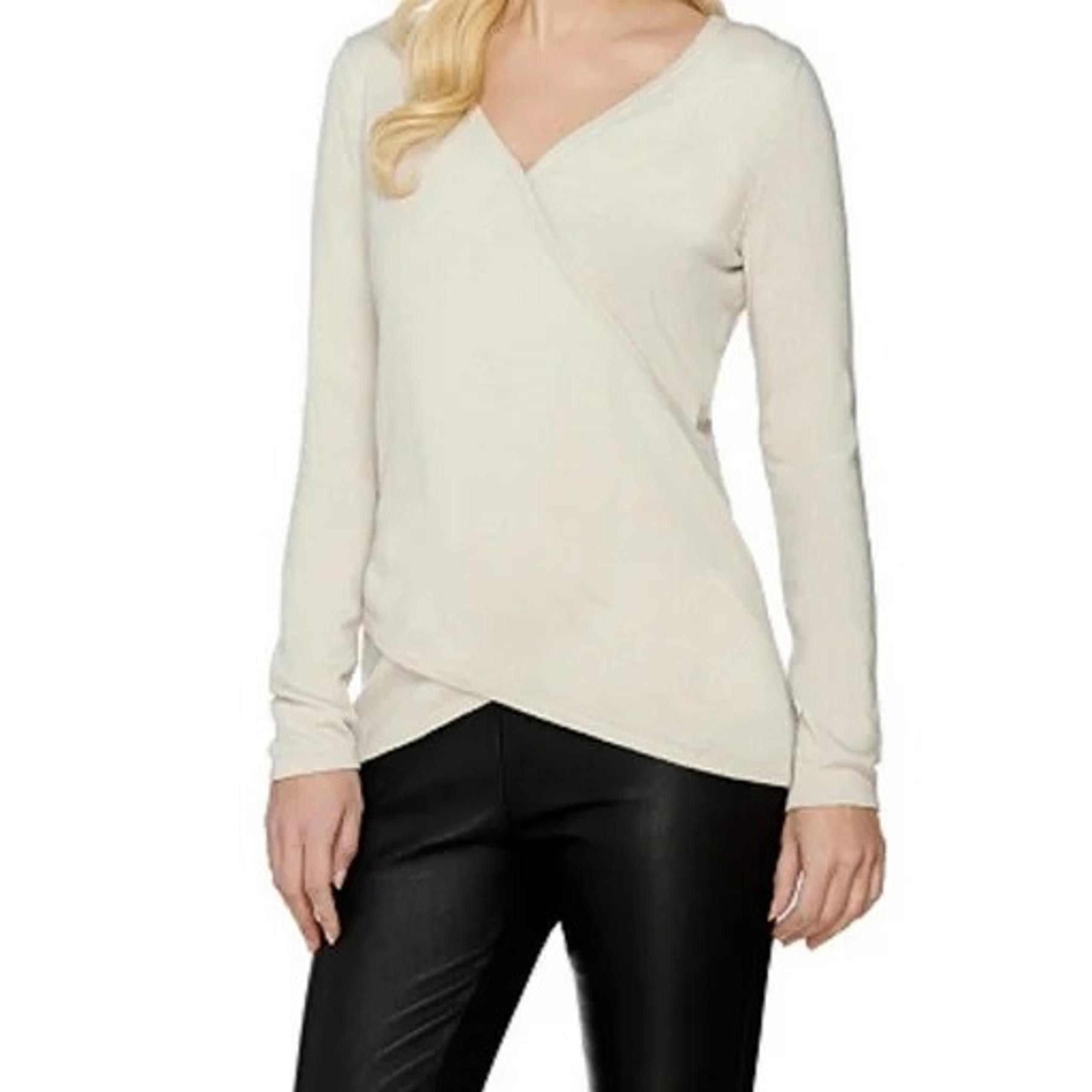 Reversible Sweater Top Lightweight H by Halston Ordinally $69.99 M & XL