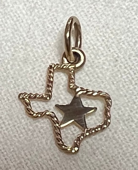 James Avery Retired 14k Twisted Rope Texas Star Pendant Or Charm