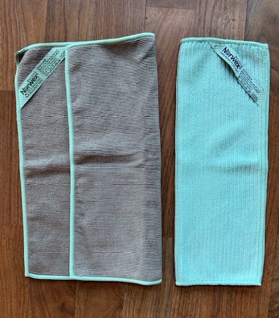 Norwex Envirocloth Sea Mist Trim & Channel Textured Kitchen Cloth Microfiber NEW