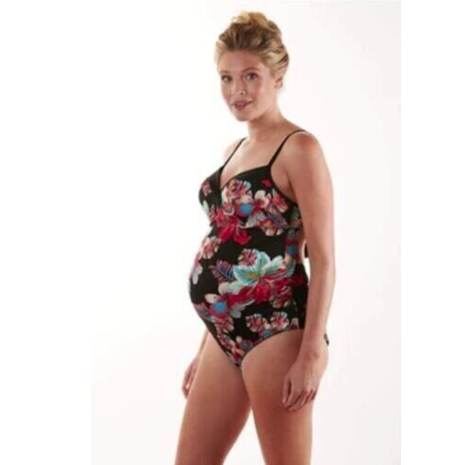 Cache Coeur Womens Vahine Underwired Maternity Swimwear Black Floral 38 C/D 110