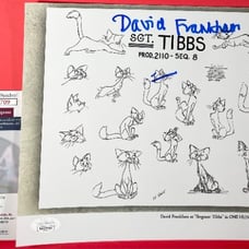 David Frankham Signed 101 Dalmatians Sgt. Tibbs 8x10 Photo G Autograph JSA COA