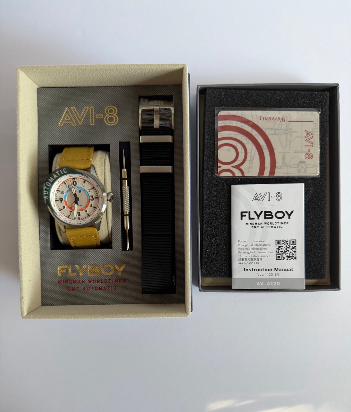 Avi-8 Flyboy Wingman World Timer GMT Automatic 41mm Watch