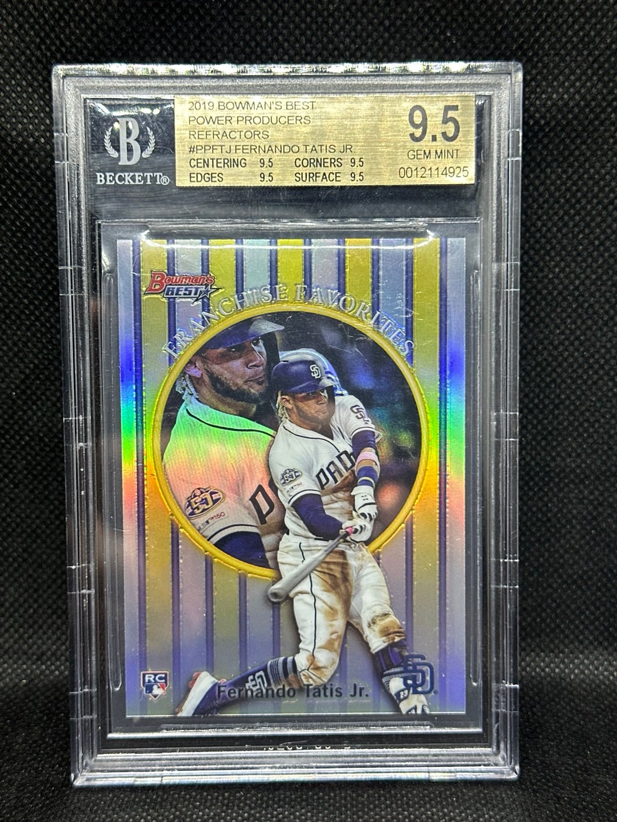 2019 BOWMAN'S BEST REFRACTORS #PPFTJ FERNANDO TATIS JR 9.5 GEM MINT