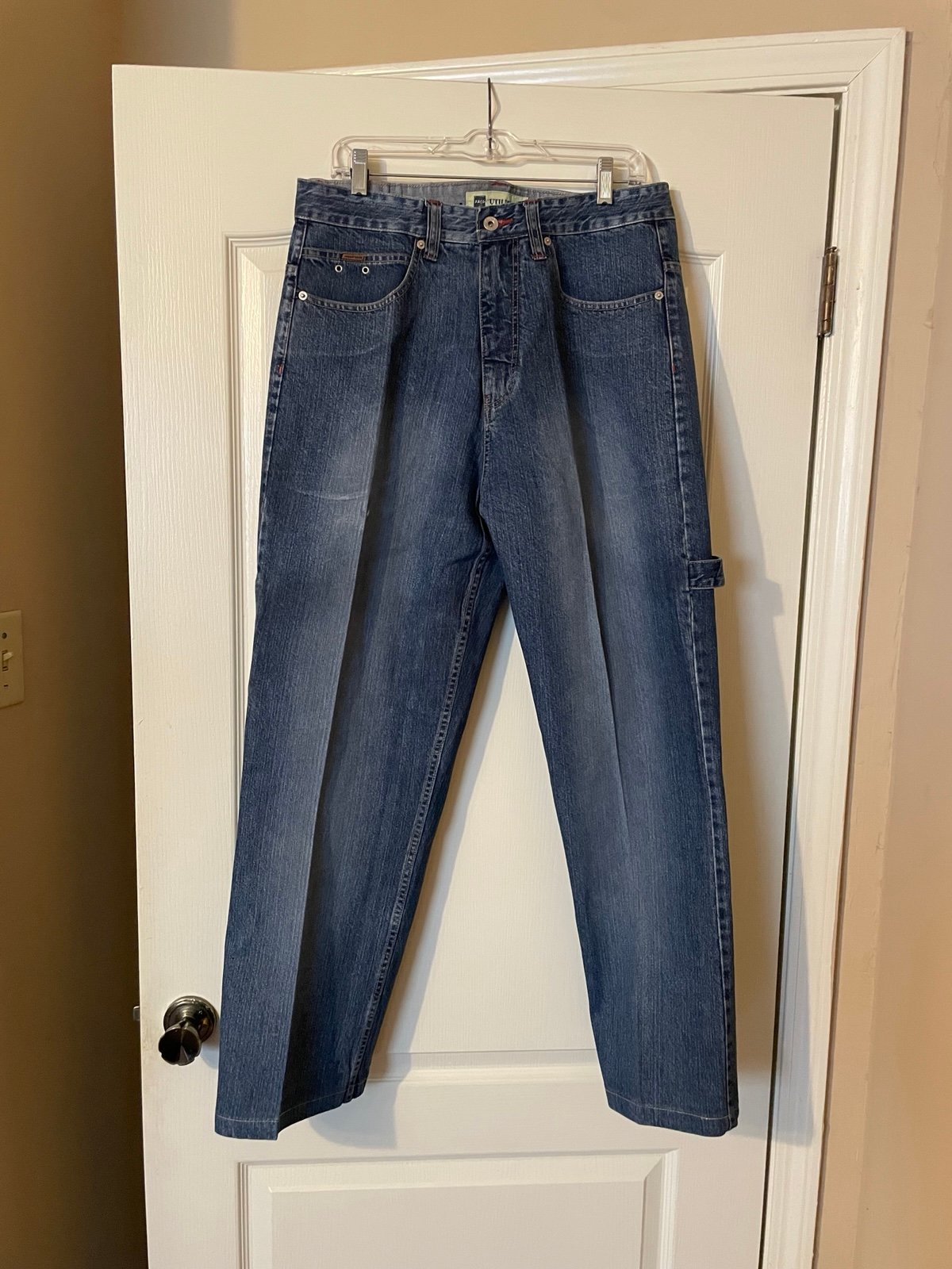 Vintage Y2K Men’s Paco Jeans Utility Fit Carpenter Pants Size 33x33 Blue EUC