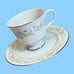 Sango China Japan debutante 3688 VTG Footed Teacup w/ Saucer, Set of 6