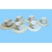 Sango China Japan debutante 3688 VTG Footed Teacup w/ Saucer, Set of 6