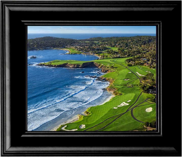 Pebble Beach Golf Course Arial Photo 16 x 20 Framed Print