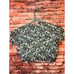 Dress the population embroidered blue floral cropped Ceceila top womens medium