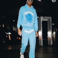 NEW (XL) Sp5der Sky Blue 2pc Sweatsuit-HOODIE+SWEATPANTS **TRENDING**