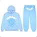 NEW (XL) Sp5der Sky Blue 2pc Sweatsuit-HOODIE+SWEATPANTS **TRENDING**