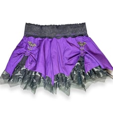 Y2K Lip Service Gothic Bat Skirt