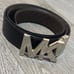 Women Reversible Black Brown Michael Kors MK Belt Buckle Large