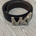 Women Reversible Black Brown Michael Kors MK Belt Buckle Large