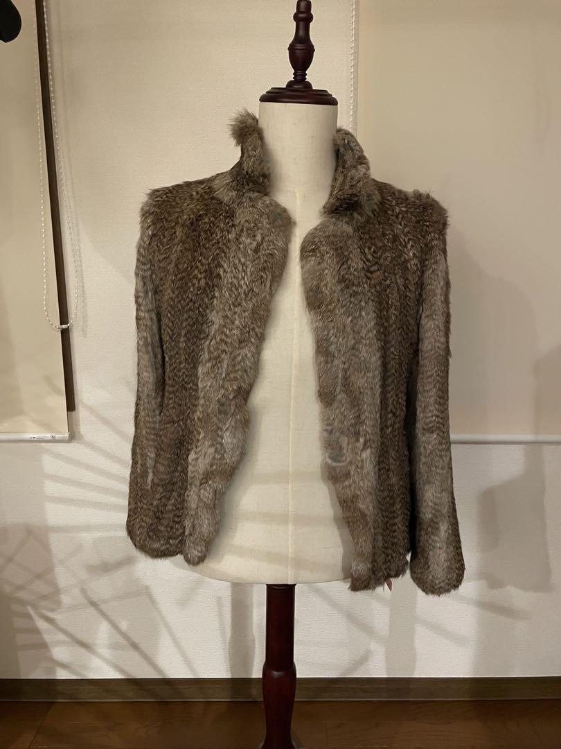 EDGE RUPERT Fur (Rabbit) Short Coat Brown系