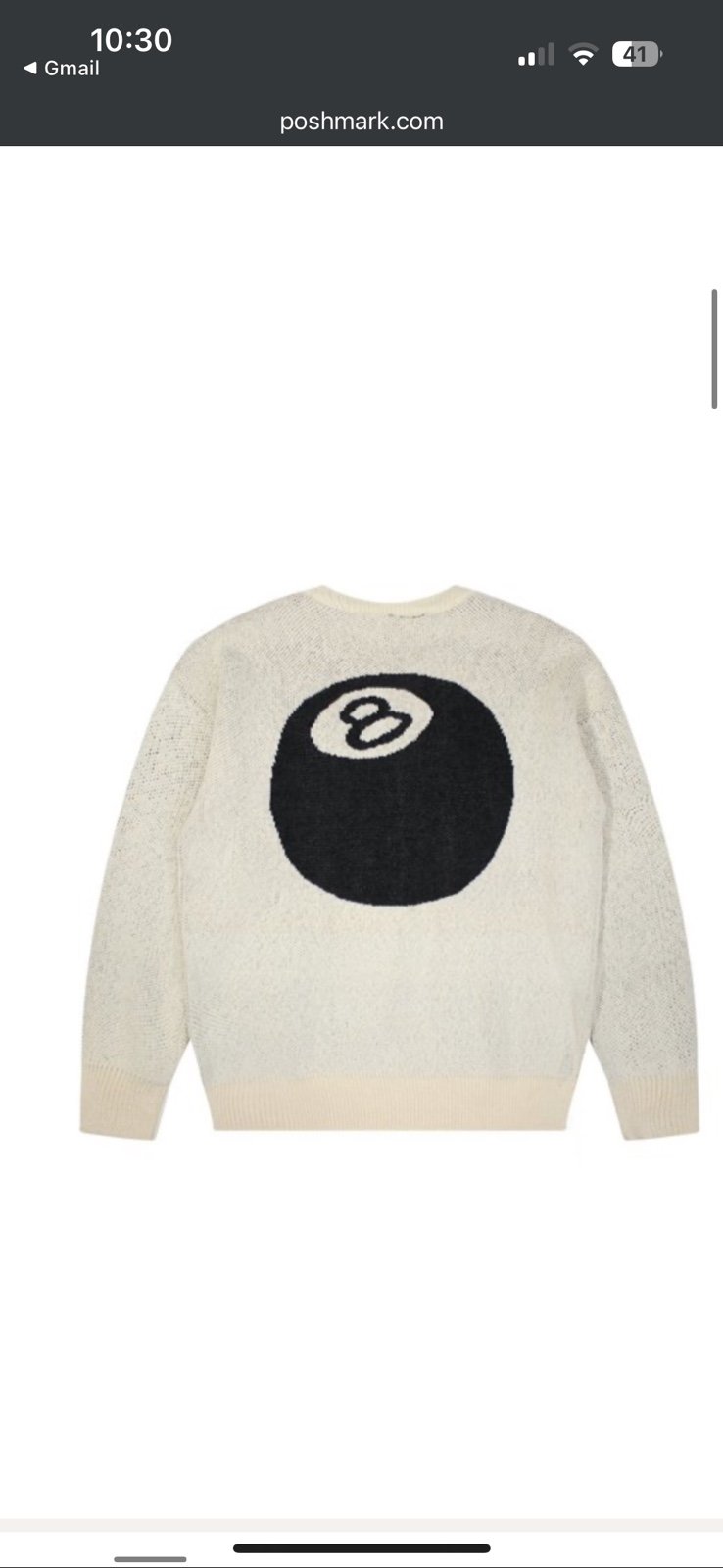 8-Ball Stussy Neck Sweater