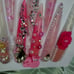 Press on nails. Barbie charms
