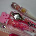Press on nails. Barbie charms