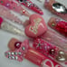 Press on nails. Barbie charms