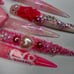 Press on nails. Barbie charms