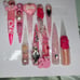Press on nails. Barbie charms