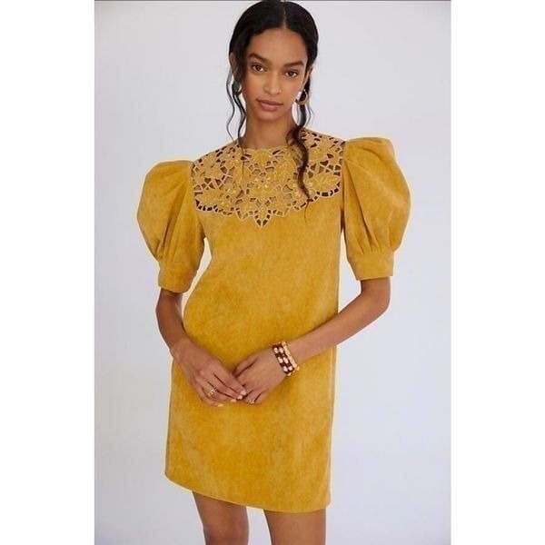 Sachin & Babi Woman YellowCourderoy Mini Dress XL
