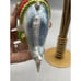 December Diamonds fish Glass Ornament Tuna Long Eyelashes Christmas Tree Glitter