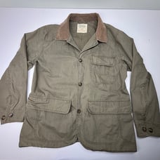 Outdoor Life Barn Chore Jacket Corduroy Collar Green Womens Size Large Buttons