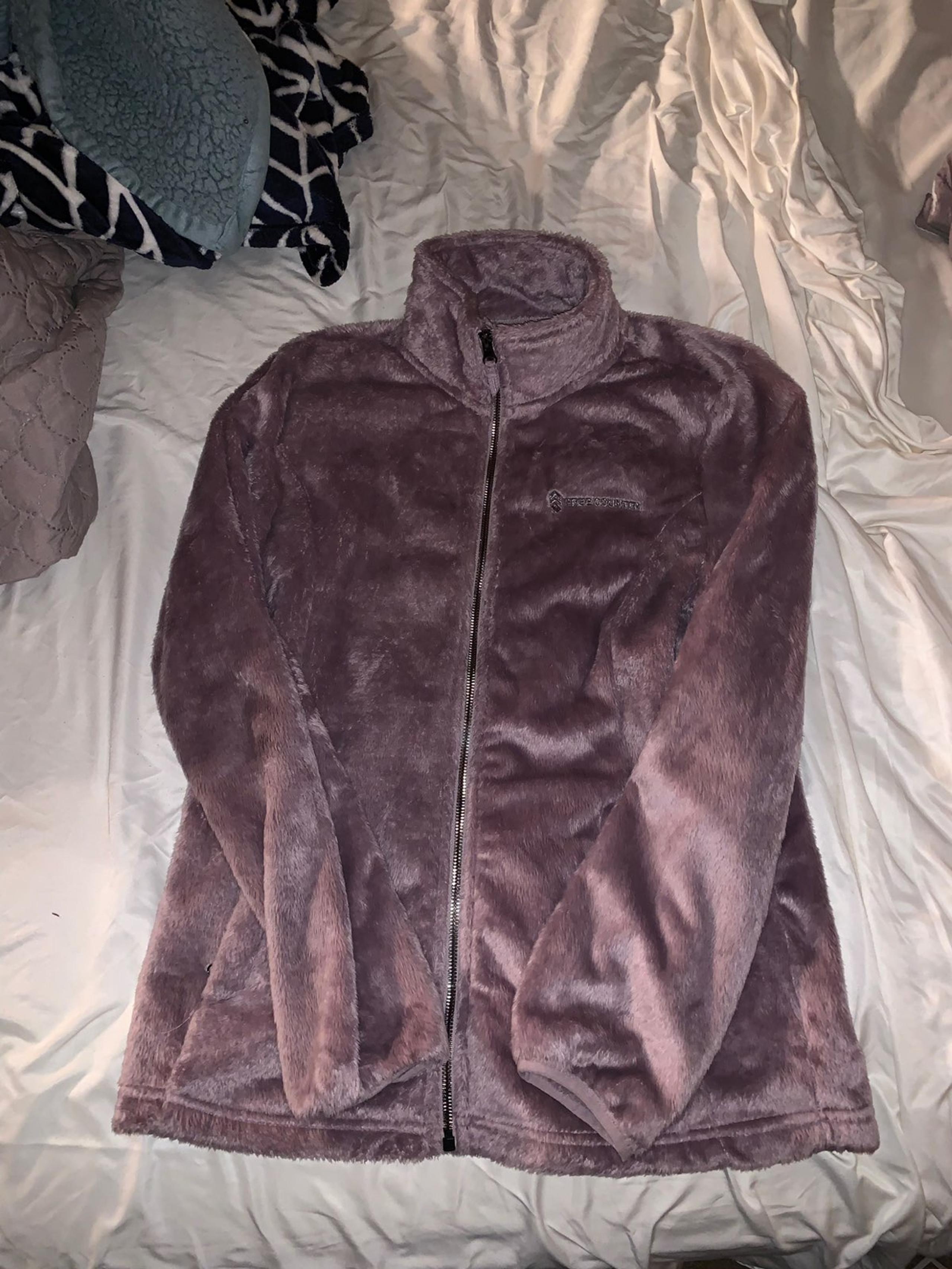Fuzzy Zip Up Jacket