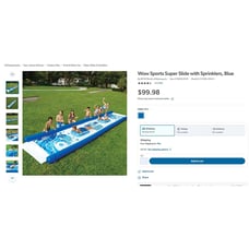 Wow World of Watersports Super Slide, 25' x 6' Water Slide with 2 Sleds - NEW!