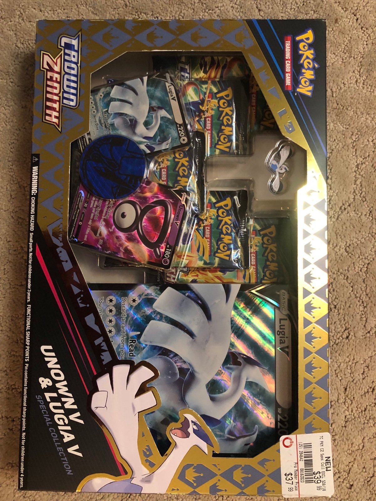 Lugia V and Unown V Special Collection box