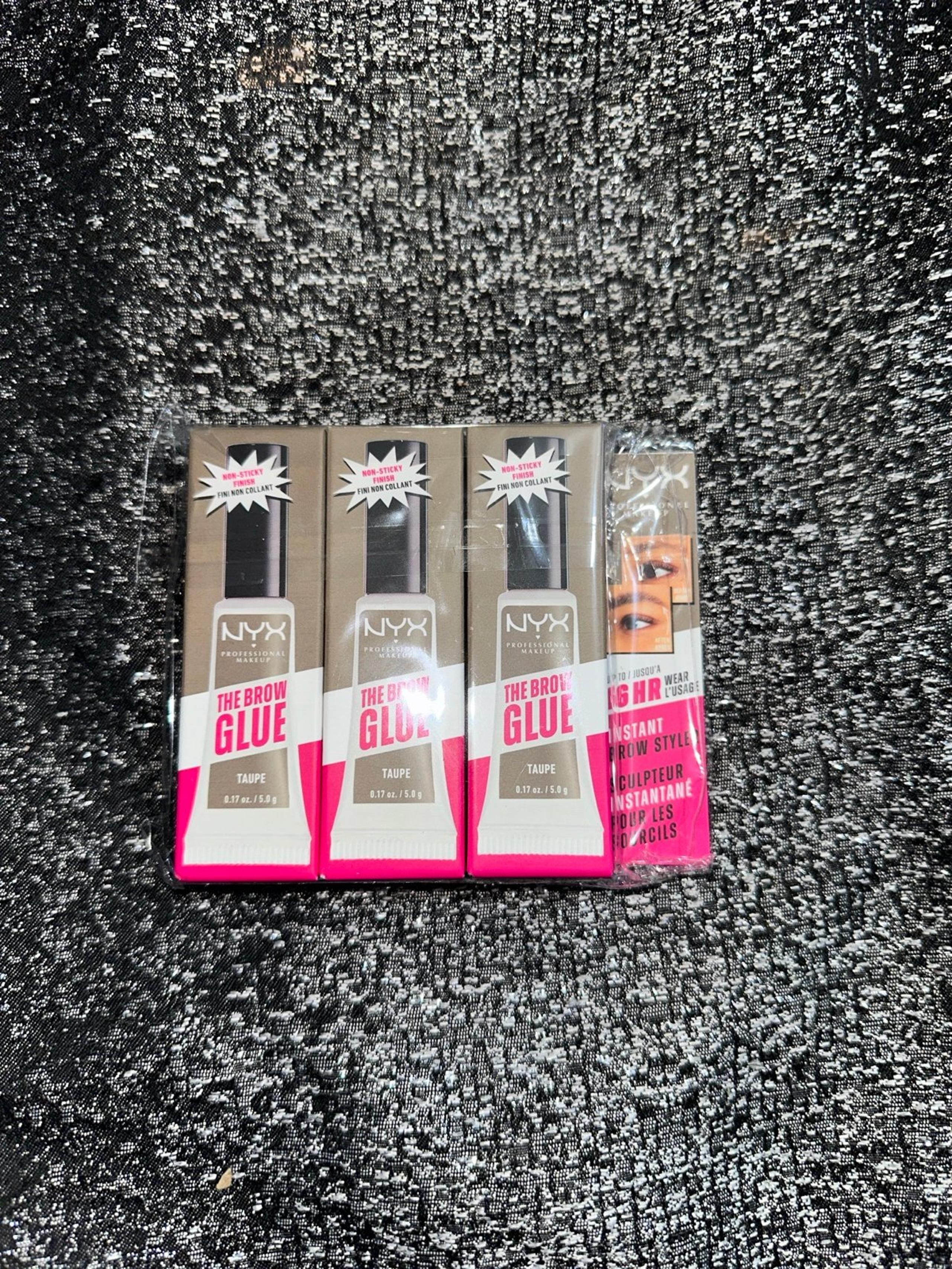 NYX Professional Makeup The Brow Glue Laminating Setting Gel Set of 3