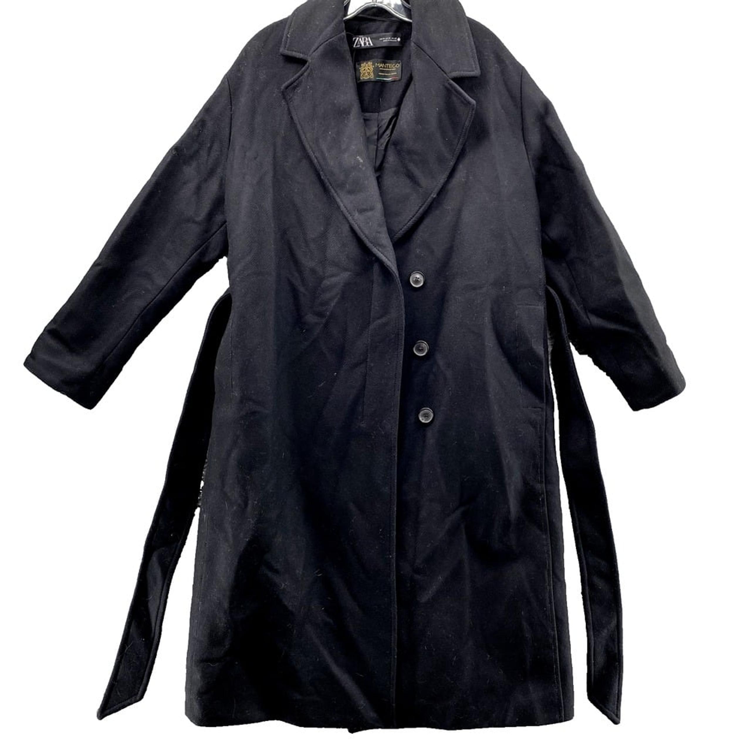 Zara Overcoat Mens Med Manteco Italian Double Breasted Wool Blend Trench Classic