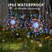 Solar Lights Outdoor Waterproof 2 Pack Solar Powered Firework Stake Lights 120