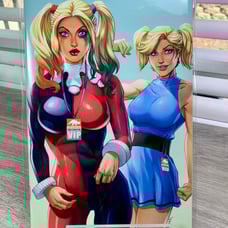 CON ARTISTS Kincaid #2 Amazing Con Vegas Harley Quinn Power Puff Girls Bubbles