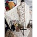 VTG Jump Apparel Co. By Wendye Chaitin Ivory Triangular Fringe Shawl.