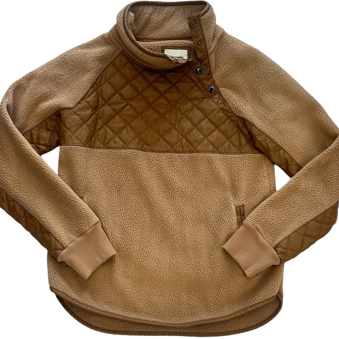 Abercrombie & Fitch Women’s Asymmetrical Snap-Up Fleece Pullover Size XS