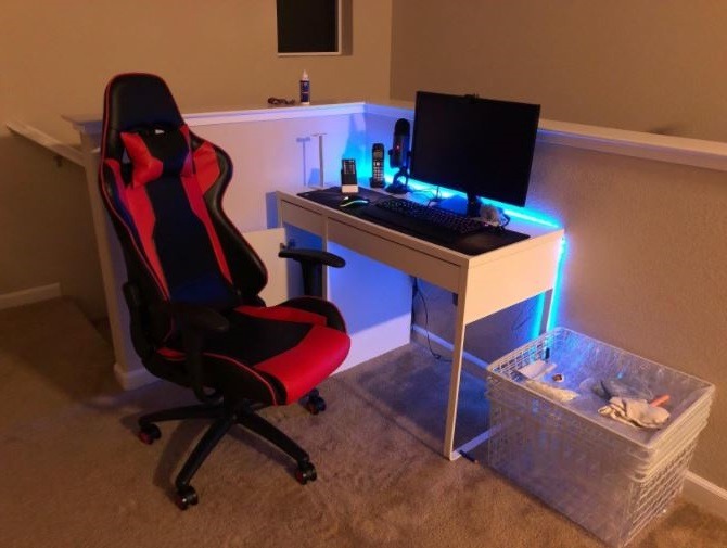 Gaming Chair Red Office Leather High Back Desk PC Home Video Computer Adjustable