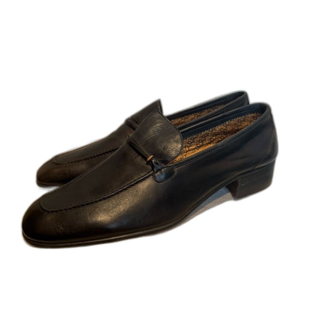 Vintage Rossetti Estate Bloomingdales Men's Loafers Black Leather 10.5 D