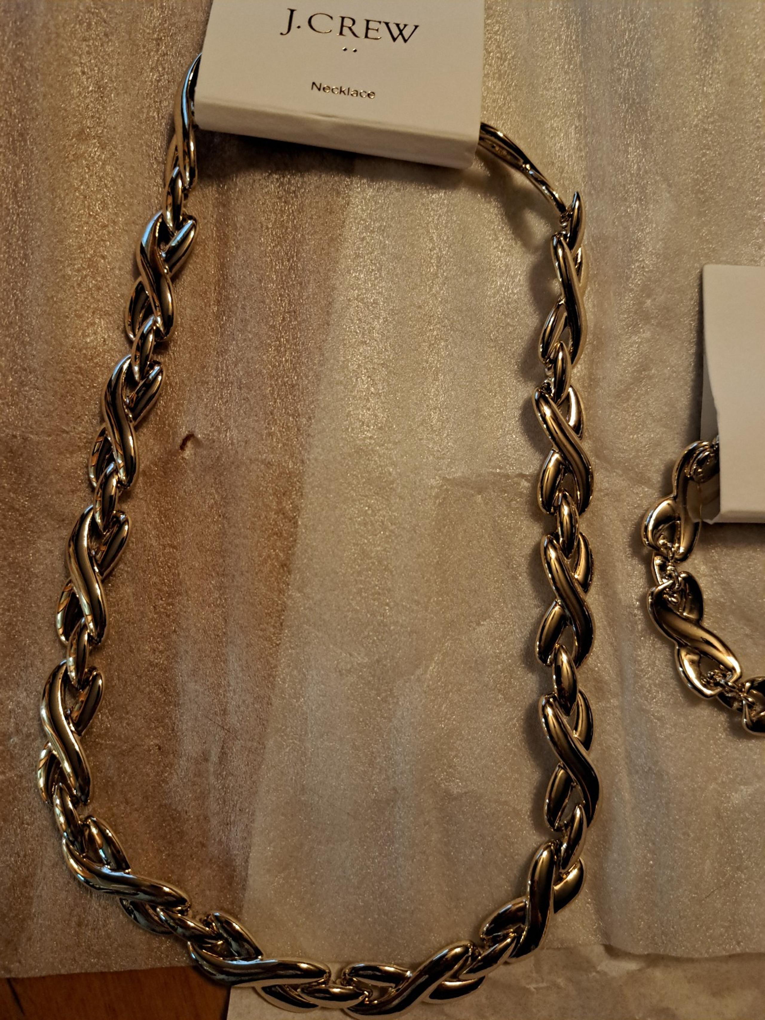 Women's J crew chain necklace and matching bracelet